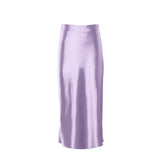 Women's Office Fashion Designer Satin Skirts (Midi)-Women's Fashion Designer Skirts