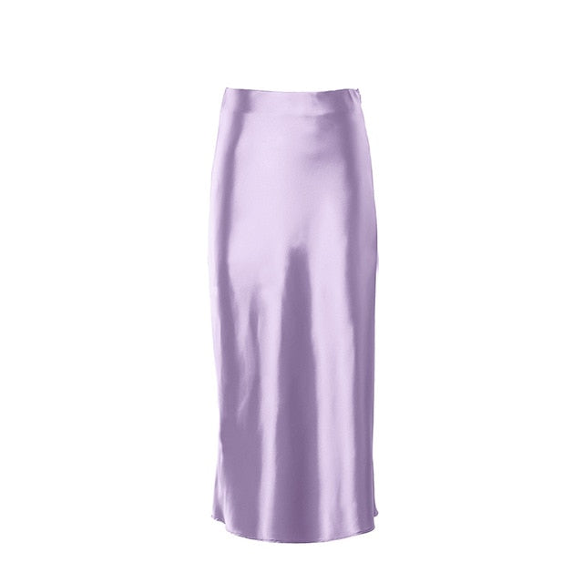 Women's Office Fashion Designer Satin Skirts (Midi)-Women's Fashion Designer Skirts-Women's fashion designer clothes-Purple skirt-M-International Women&#39;s Clothing - Women&#39;s Fashion Designer Plus Size Clothes