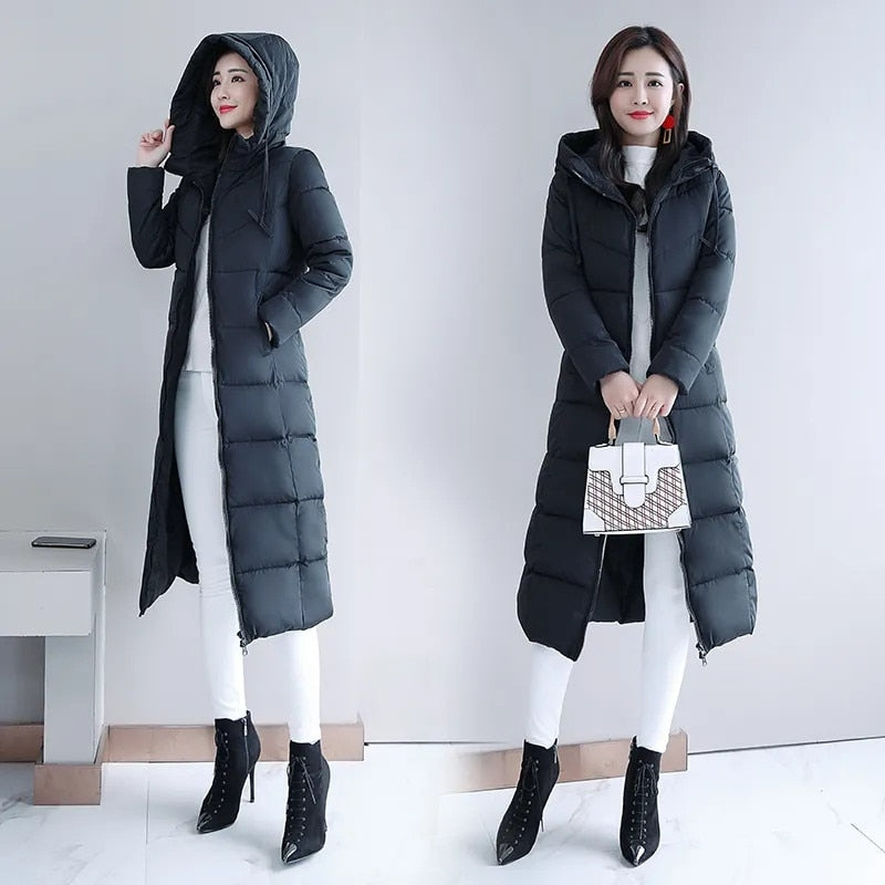 Women's Padded Parka Fashion Designer Casual Jackets (Plus Size)
