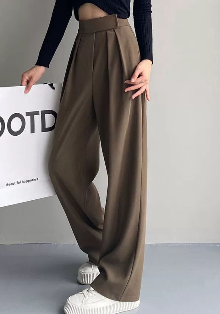 Women's Pencil Fashion Designer Work Pants (Plus Size) - Oatmeal gray / S