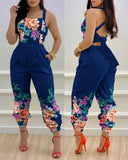 Women's Rompers Floral Printed Fashion Designer Jumpsuits